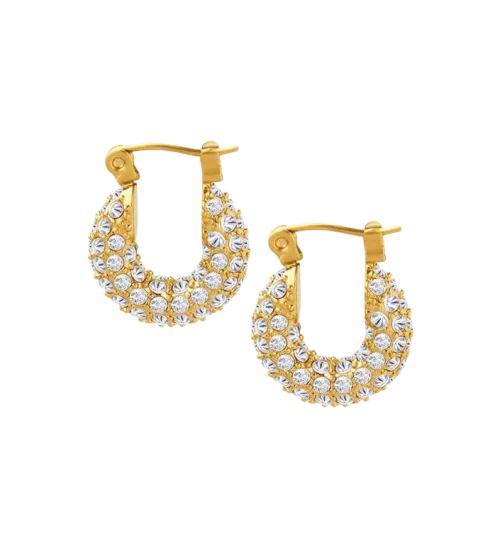 Rhinestone Gold Earrings