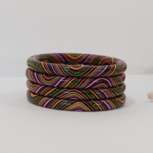 4 piece Juli Chudi in Black Multicoloured