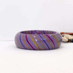 Broad Kada Lehriya faded purple