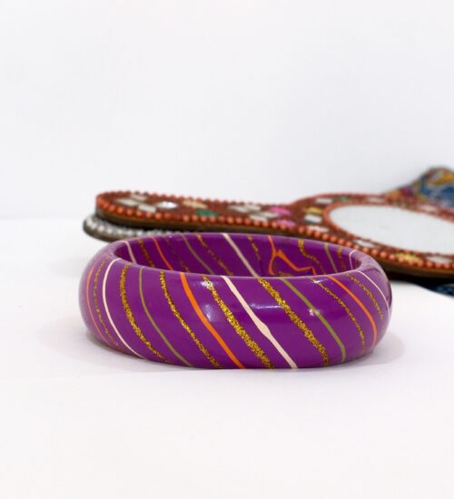 Broad Kada Lehriya purple