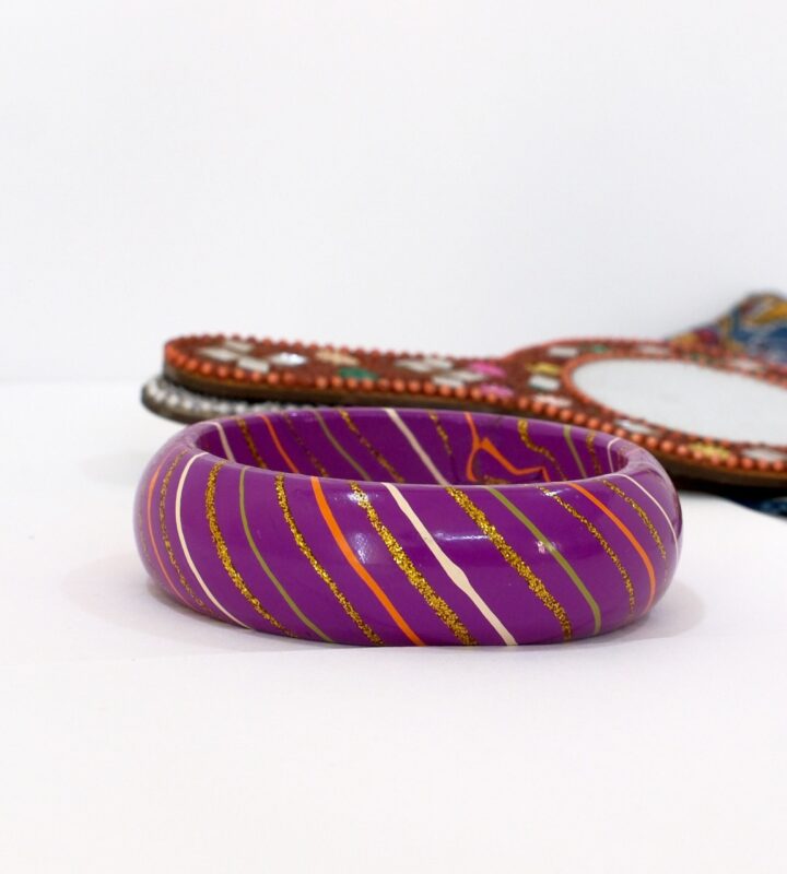 Broad Kada Lehriya purple