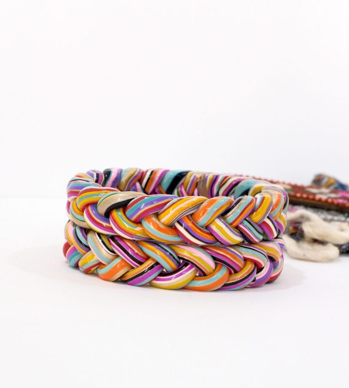 2 Piece Braided Set light multicolor