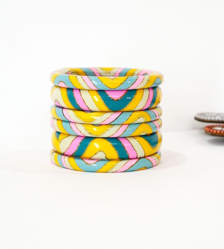 6 Piece Juli Set pastel golden